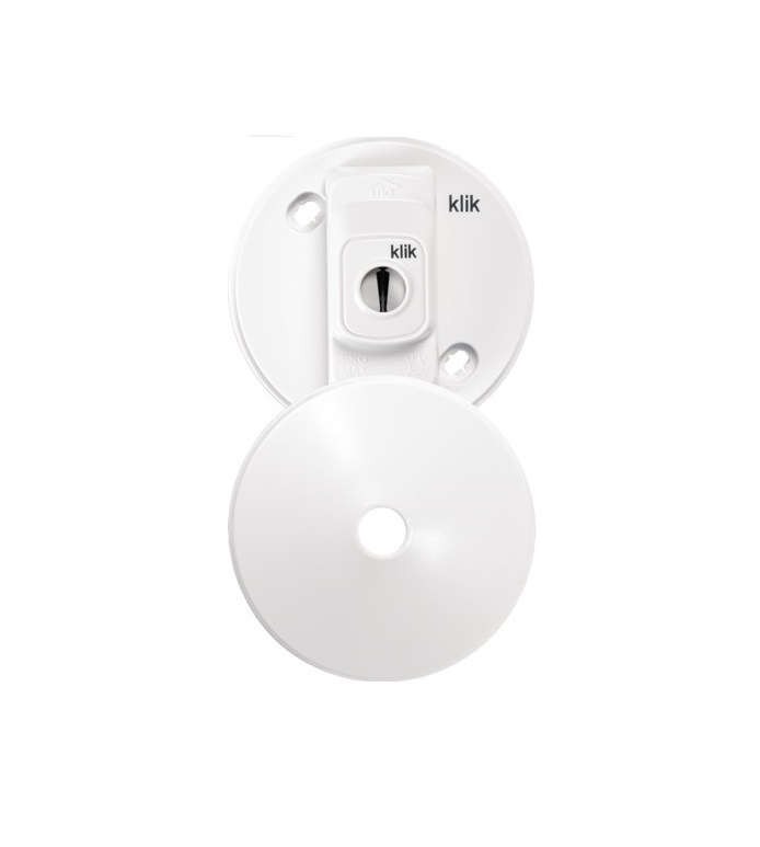 Hager Klik PCR2000 3 Pin Plug-in Ceiling Rose White