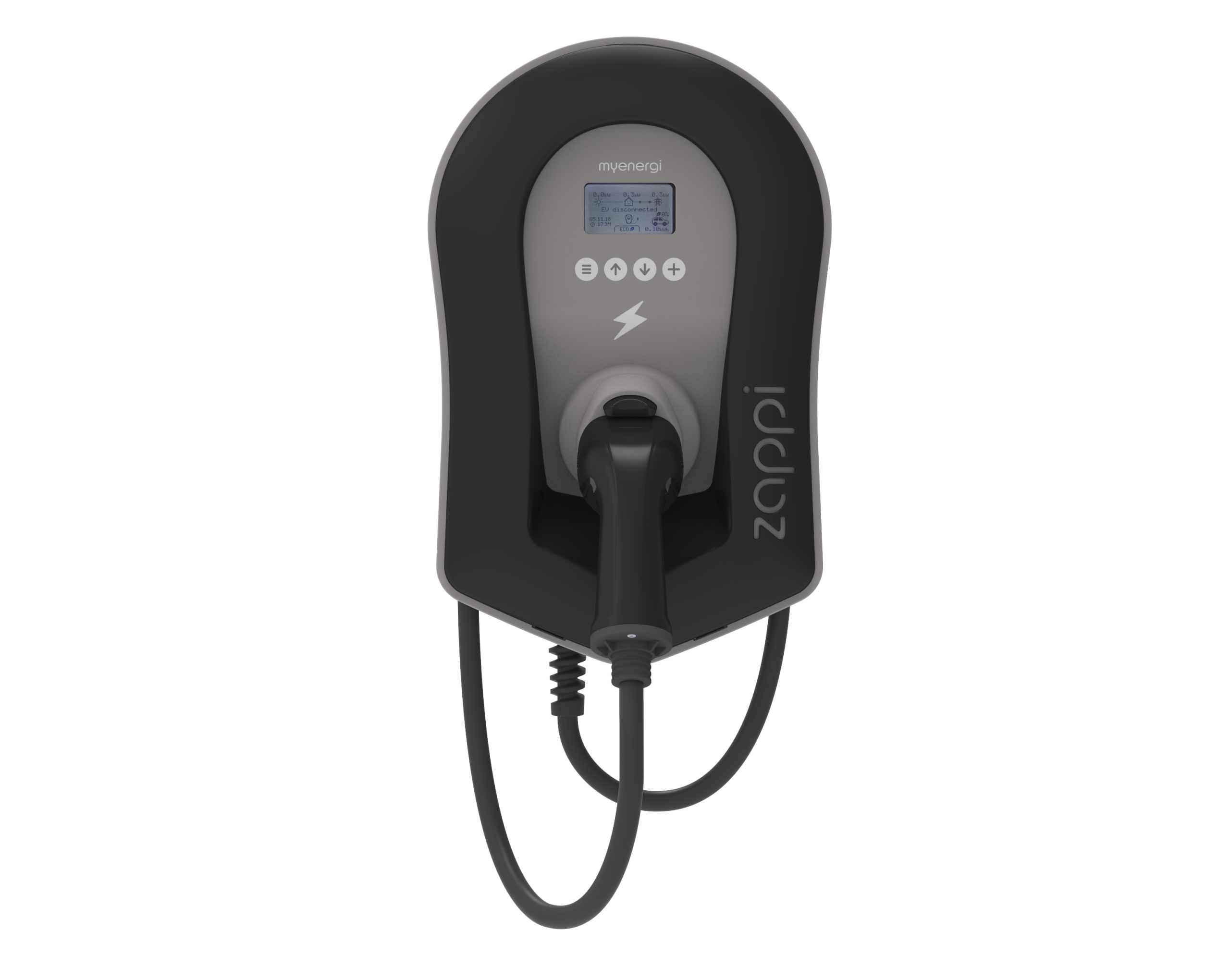 MyEnergi Zappi 2.1 Multiphase Tethered EV Charger 7kW/22kW ZAPPI-2H22TB-G