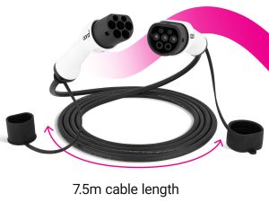 Cord EV 7.5m Type 2 Single Phase Charging Cable