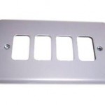 MK Grid Plus Metalclad K3494ALM - Aluminium 4 Module Frontplate 86mm x 146mm