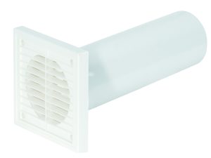 Airflow 125 X 350mm Cav Wall Kit Sqr Wht Grl & Screws 90001019