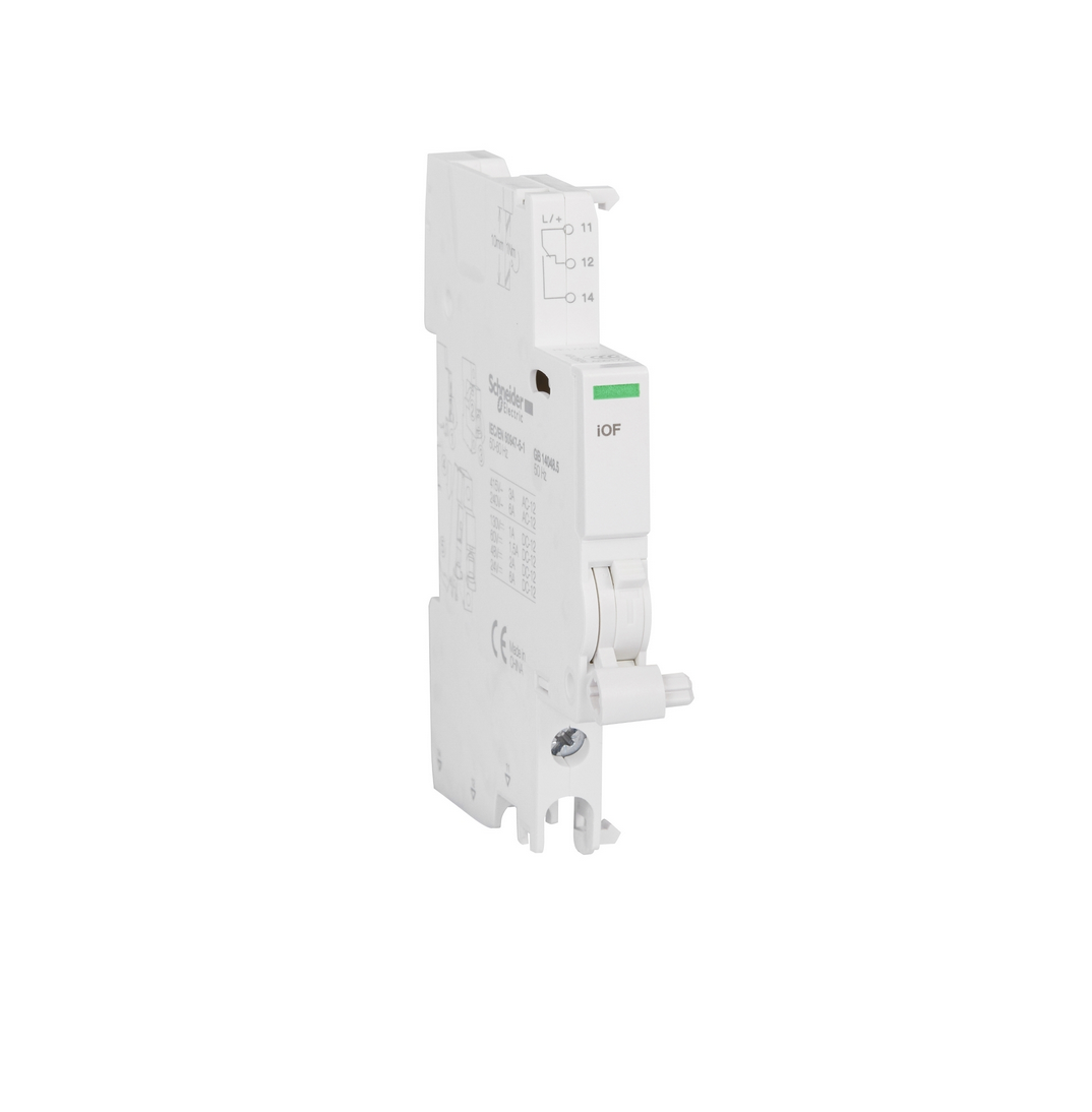 Schneider Electric Acti9 A9A26924 Auxiliary contact, Acti9, iOF, 1 OC, AC/DC