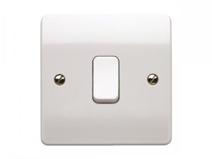 MK Electric Logic Plus K4870WHI 1 Gang 1 Way Single Pole Plateswitch 10A