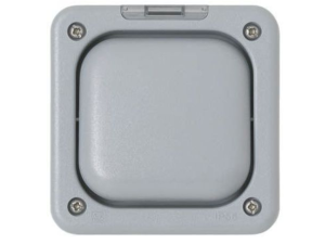 MK Electric Masterseal Plus K56406GRY 10A Wall Switch Rocker Flush, 1 Way, 1 Gang,  IP56