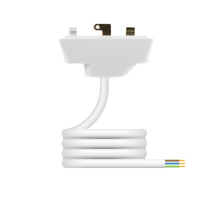 Hager Klik P22/2.0 Pre-wired Plug c/w 3 Core 0.75mm 2 Metre PVC Lead