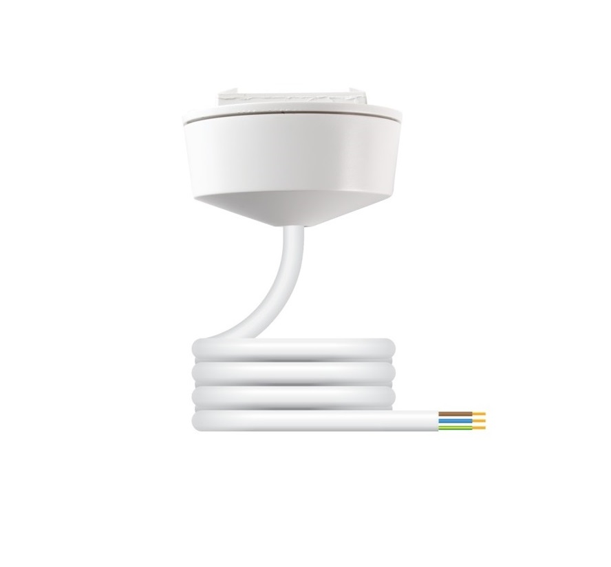 Hager Klik PCR2000/2.0 Pre-wired Plug-in Ceiling Rose c/w 3 Core 0.75mm 2m PVC Lead