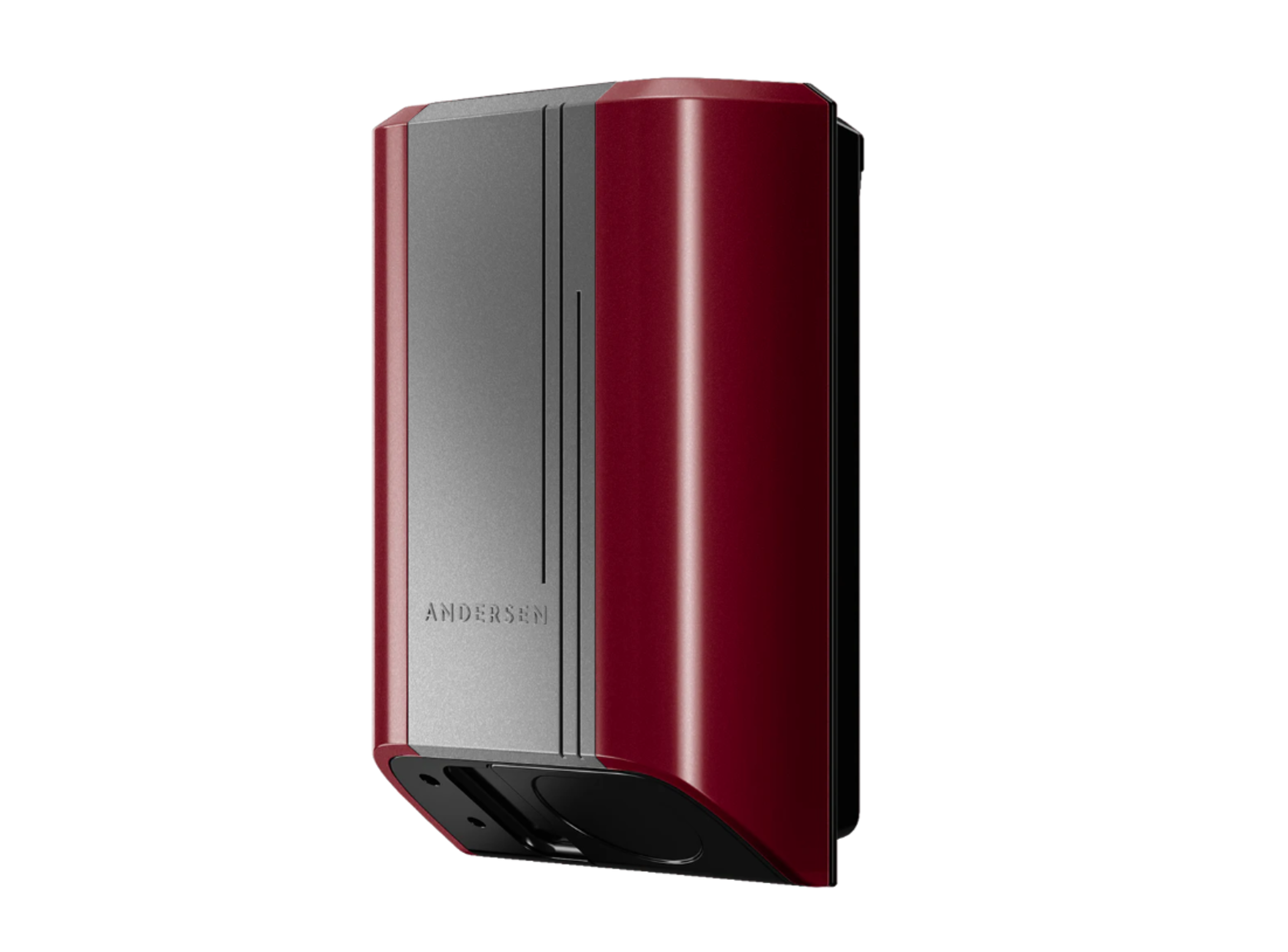 Andersen Quartz 22kW Socketed EV Charger in Windsor Grey and Maranello Red