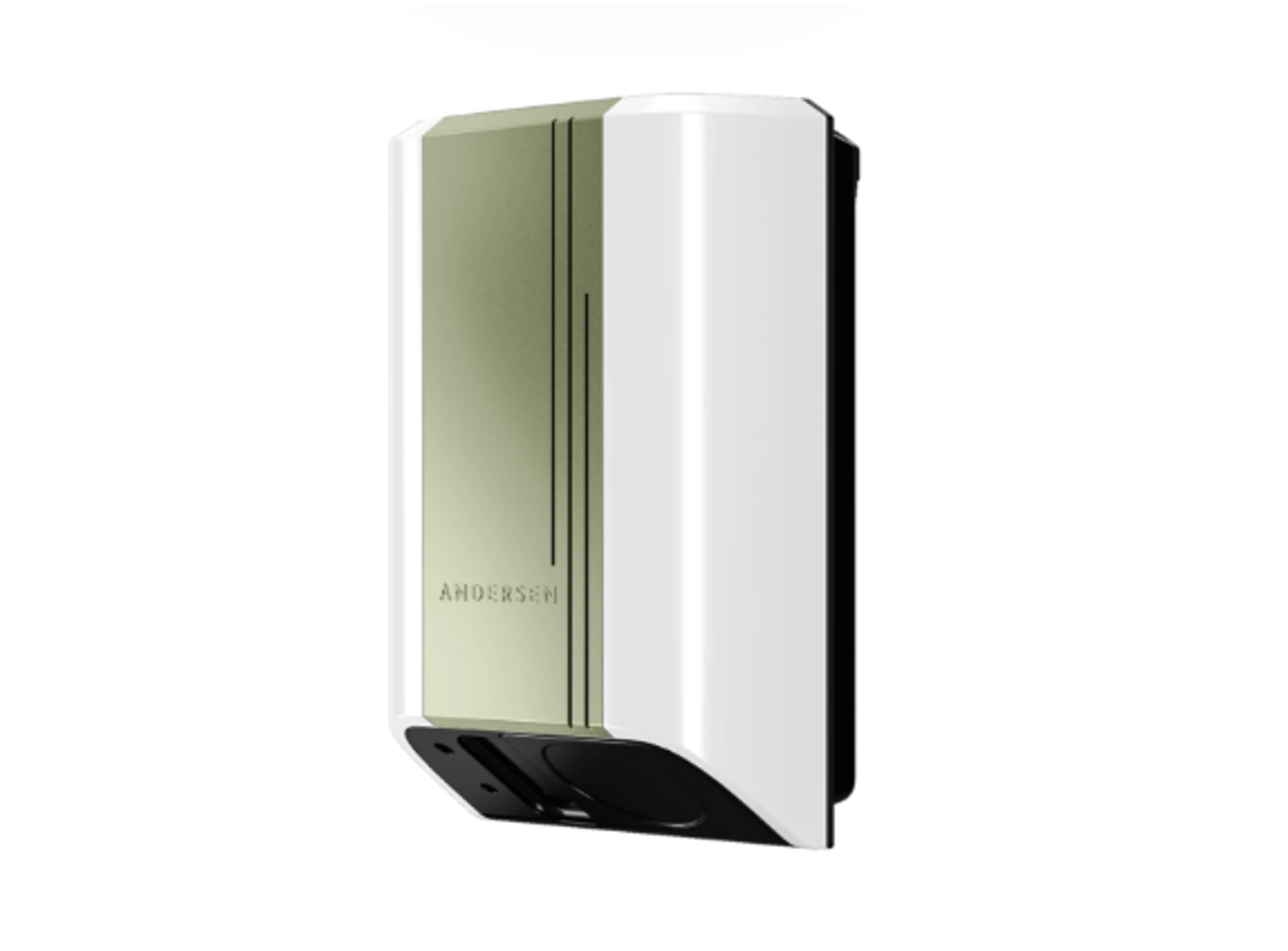Andersen Quartz 7kW Socketed EV Charger in Sherwood Green and Alpine White