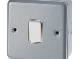 MK Electric K3591ALM Metalclad Plus 1 Gang SP Two Way Switch