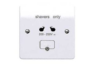 MK Electric Logic Plus K700WHI Shaver Socket Outlet 200-250V Fused