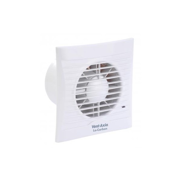 Vent Axia Silhouette 100T Lo Carbon 100mm 4" Bathroom Fan with Timer 441625